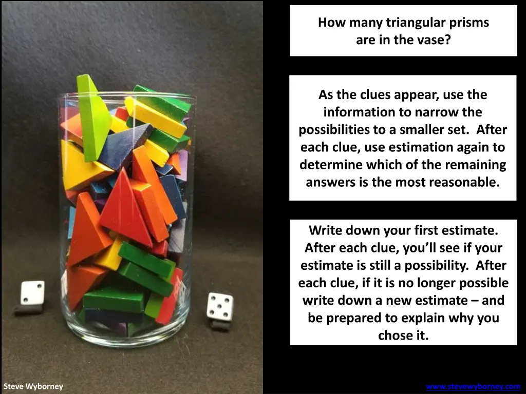 how many triangular prisms are in the vase