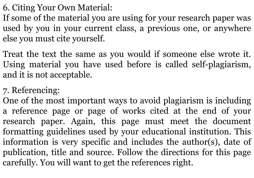 6 citing your own material if some
