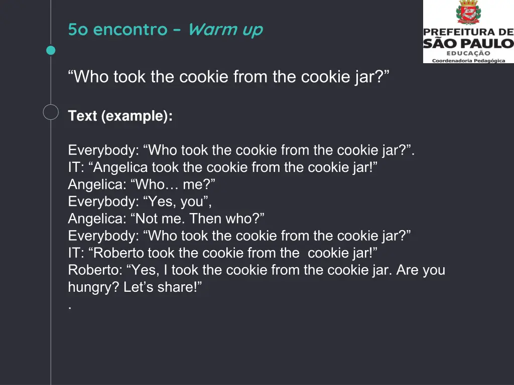 5o encontro warm up 1