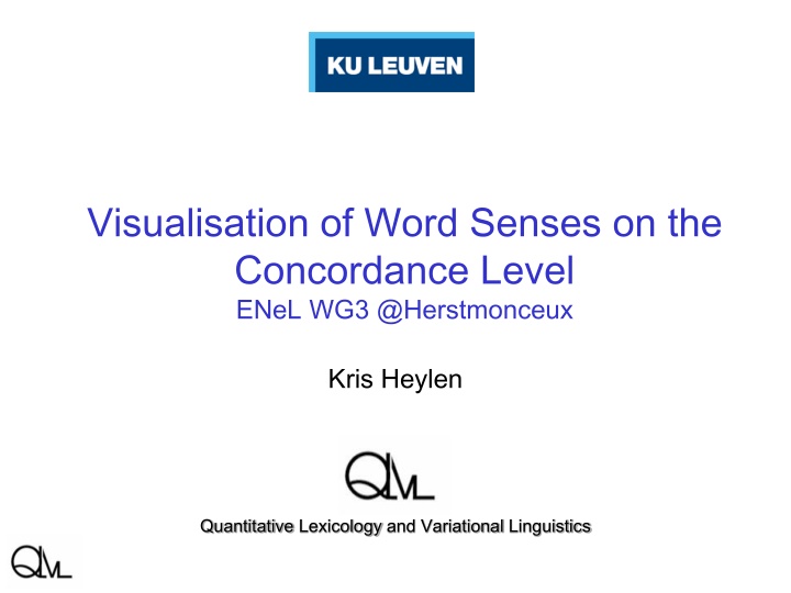 visualisation of word senses on the concordance