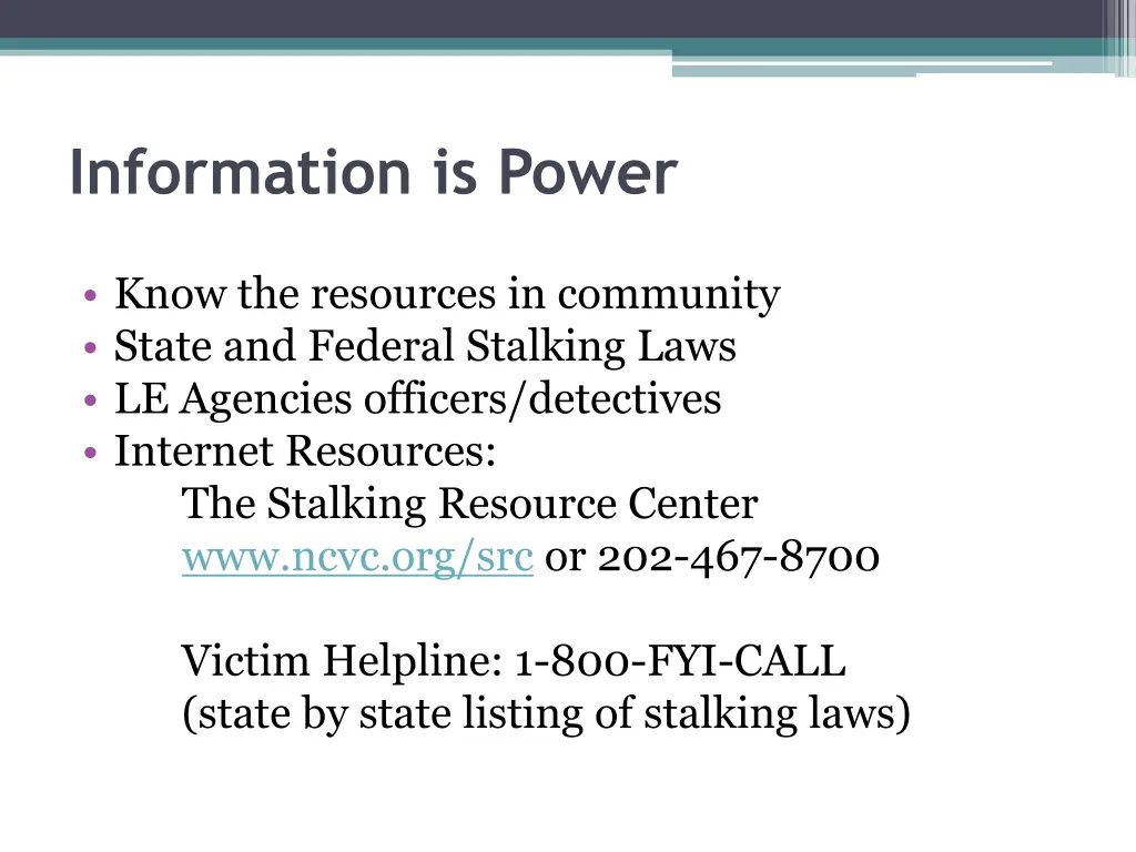 information is power