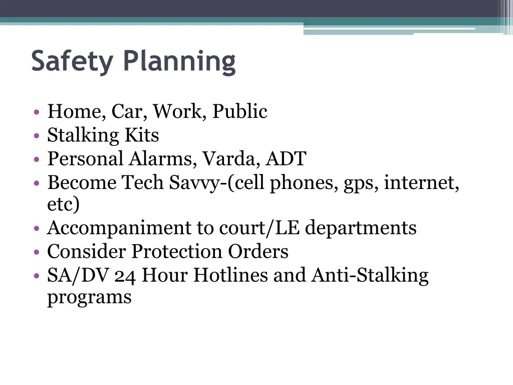 safety planning