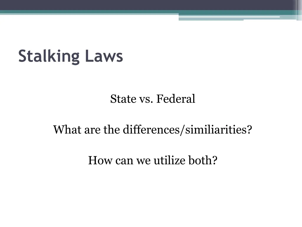stalking laws