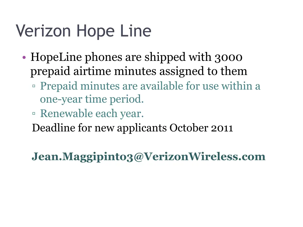 verizon hope line