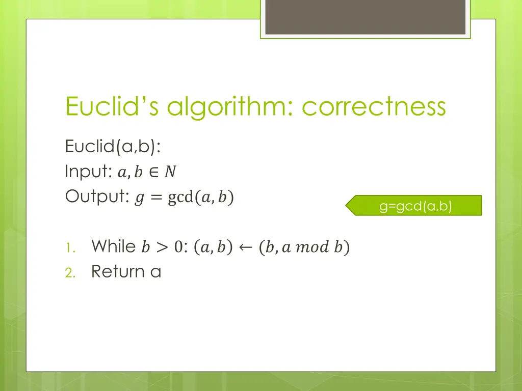 euclid s algorithm correctness