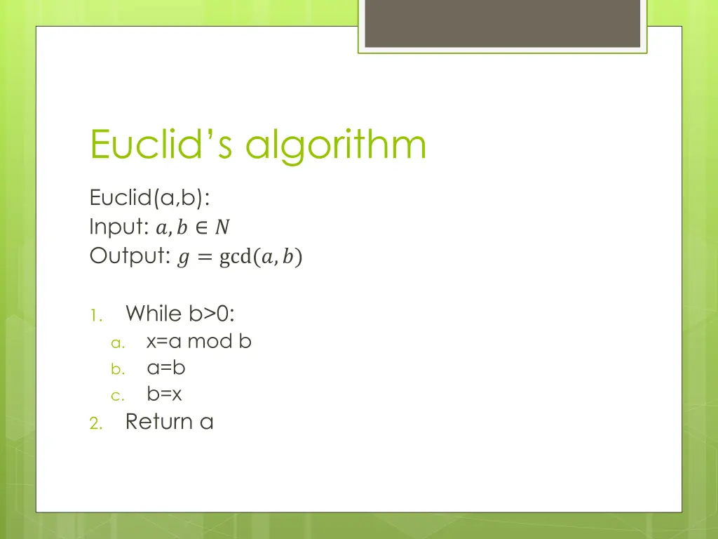 euclid s algorithm