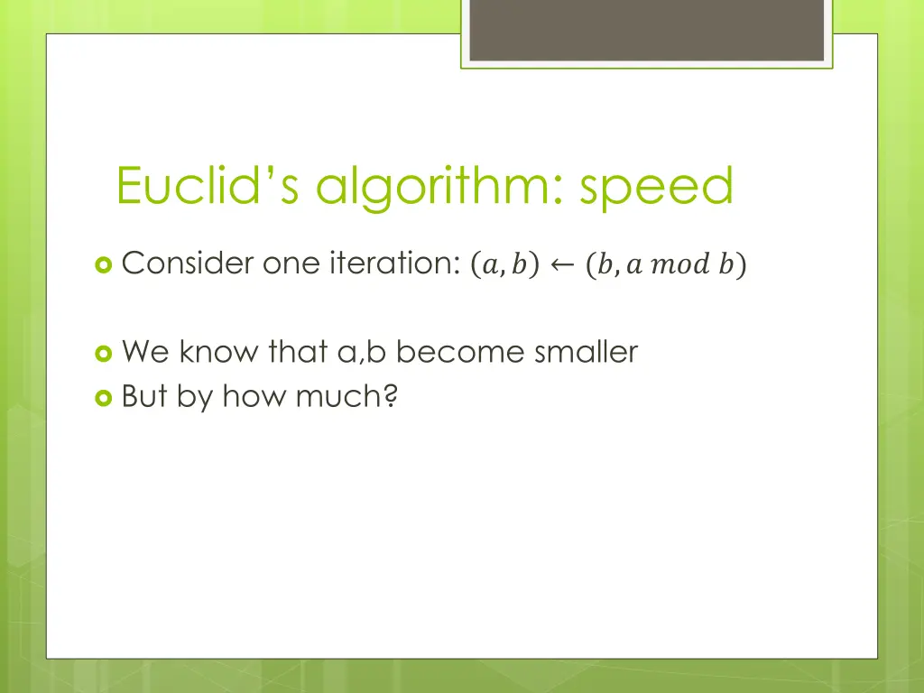 euclid s algorithm speed 1