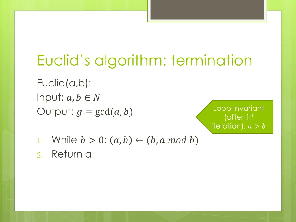 euclid s algorithm termination