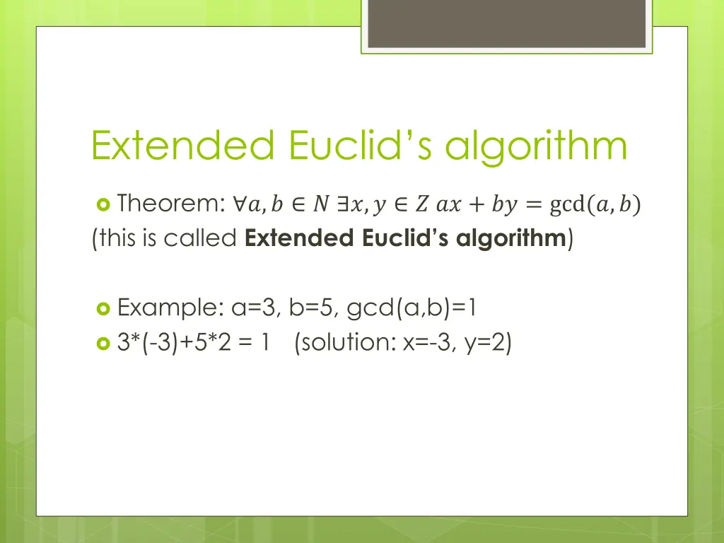 extended euclid s algorithm