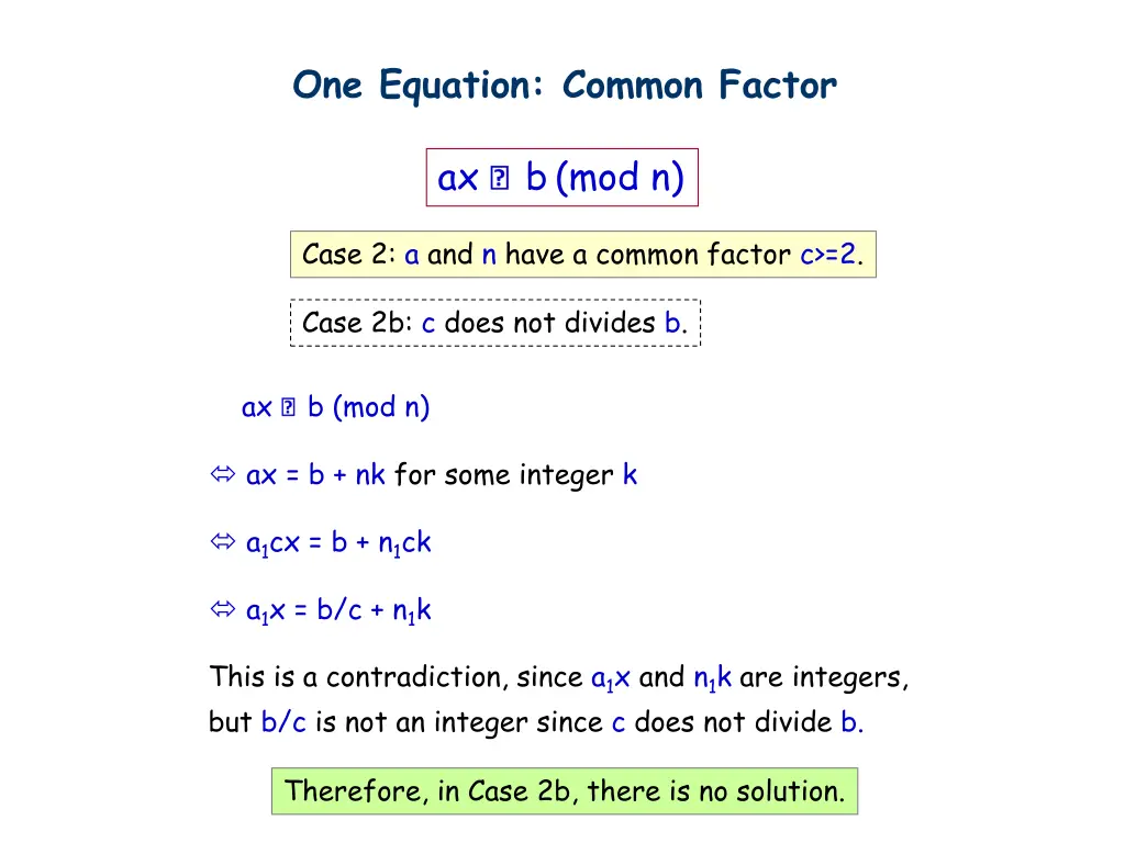 one equation common factor 1