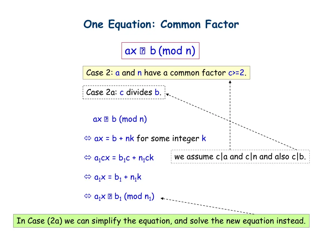 one equation common factor