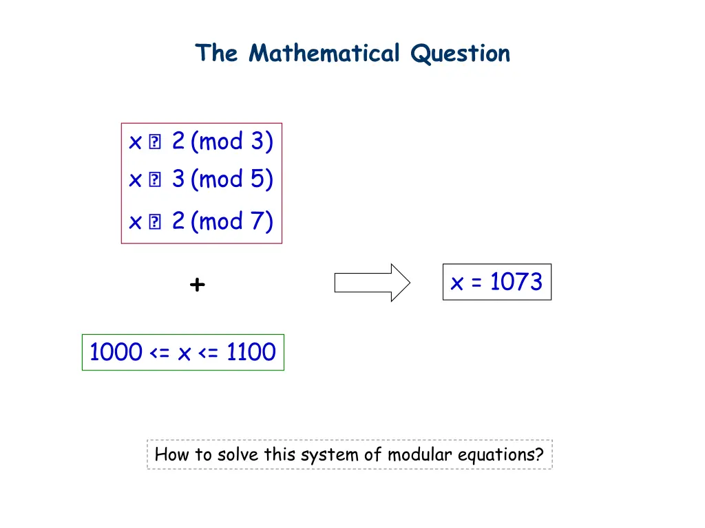 the mathematical question