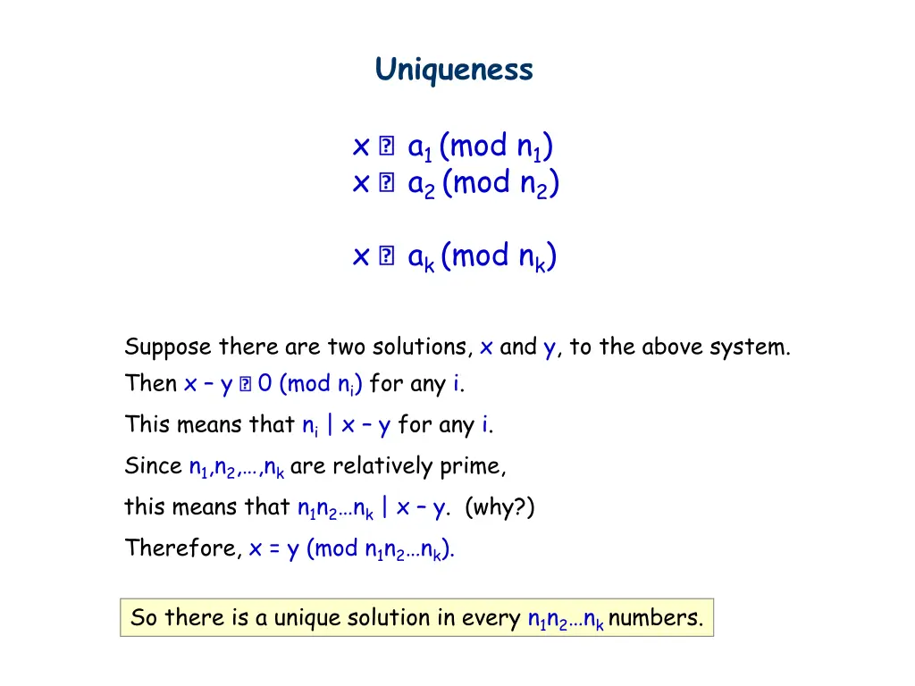 uniqueness