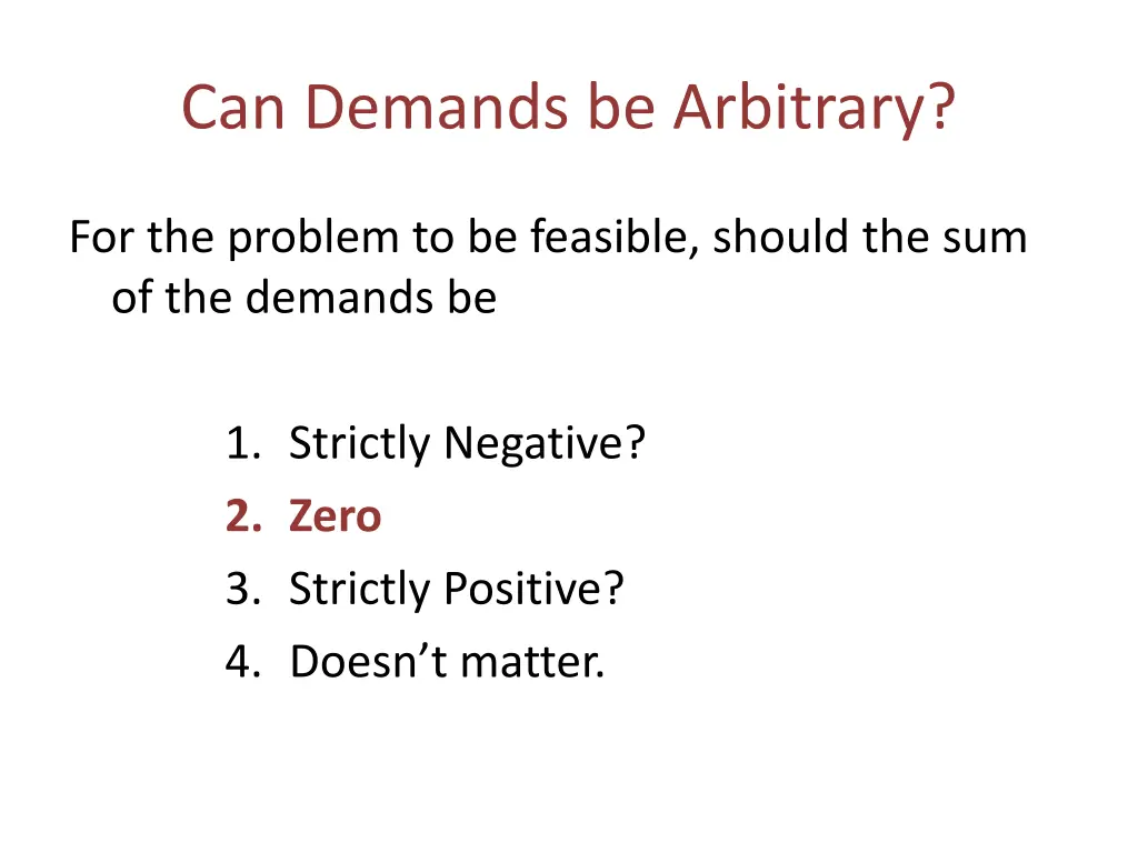 can demands be arbitrary 1