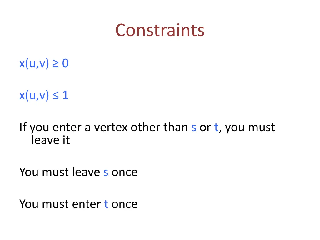 constraints