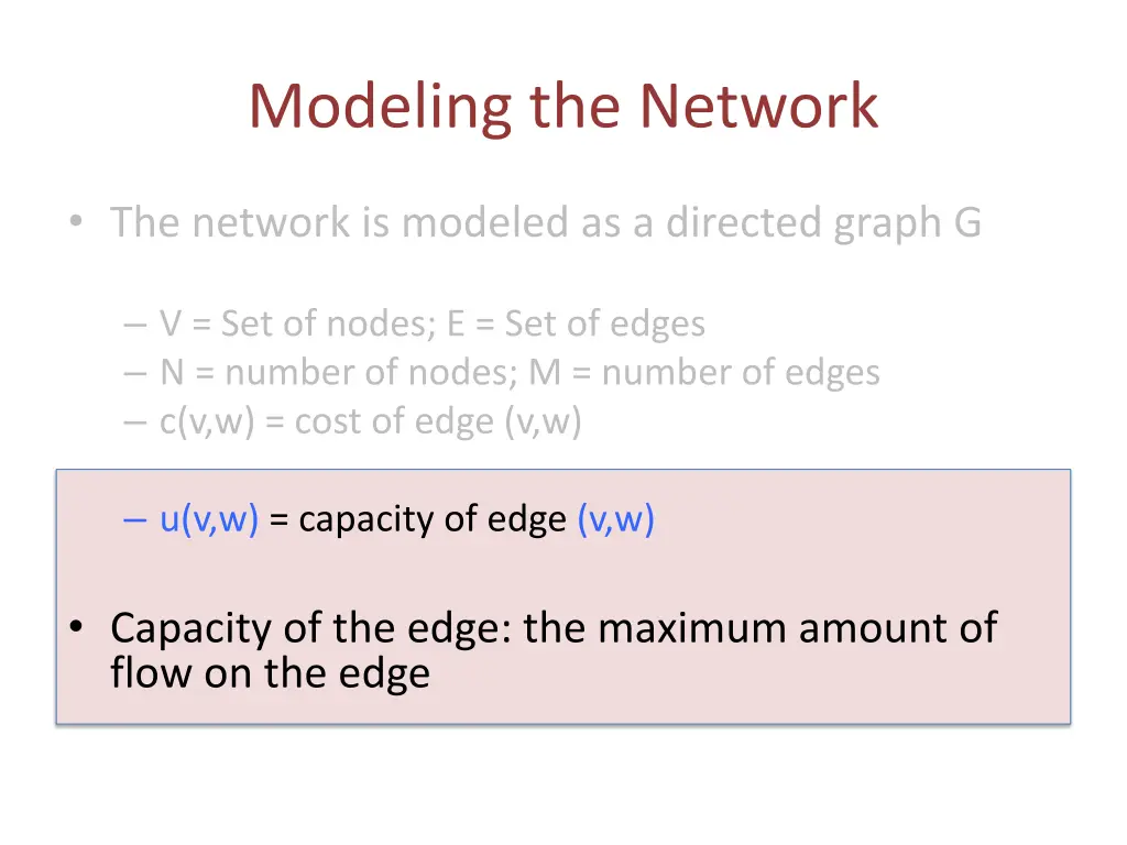 modeling the network 2