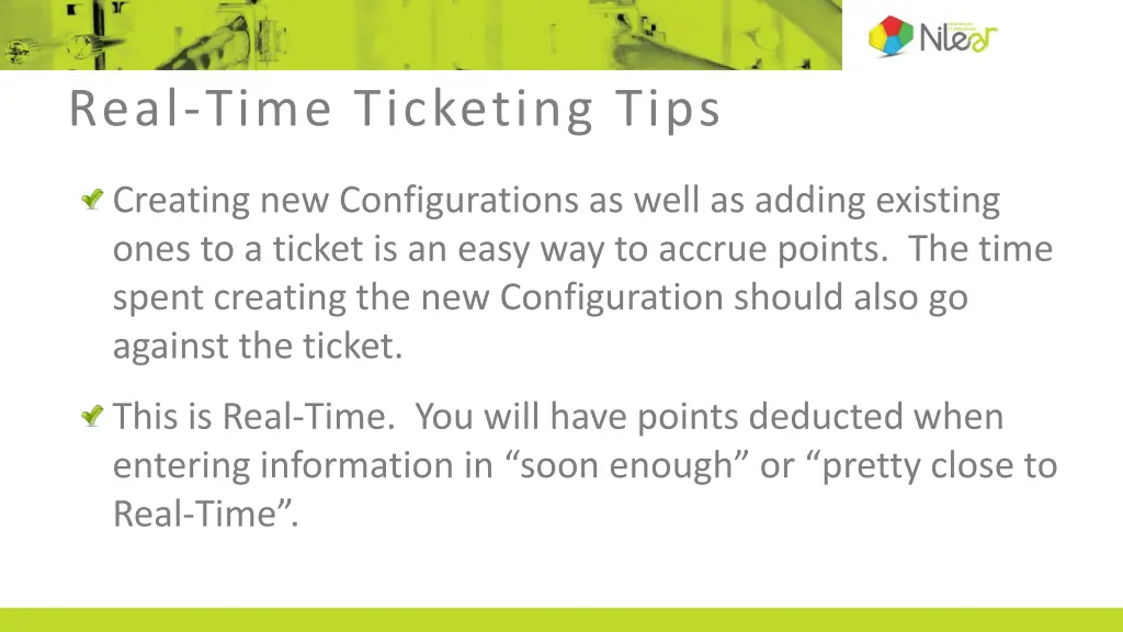 real time ticketing tips