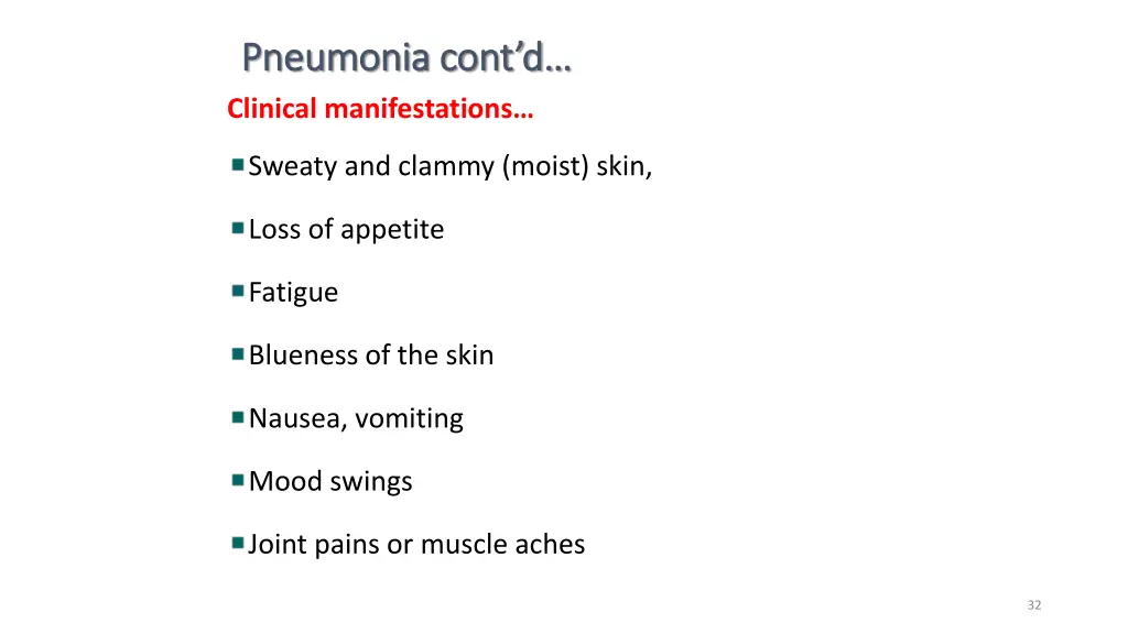 pneumonia cont d pneumonia cont d clinical