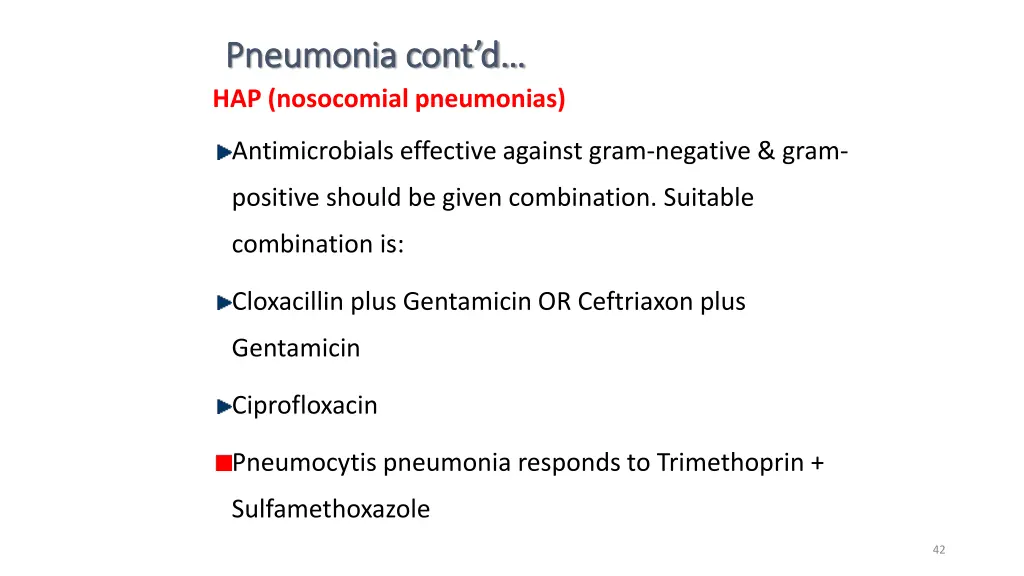 pneumonia cont d pneumonia cont d hap nosocomial