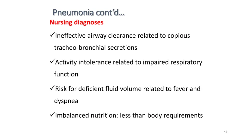 pneumonia cont d pneumonia cont d nursing 1