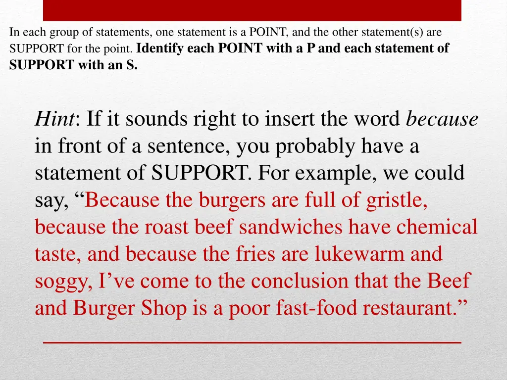 in each group of statements one statement