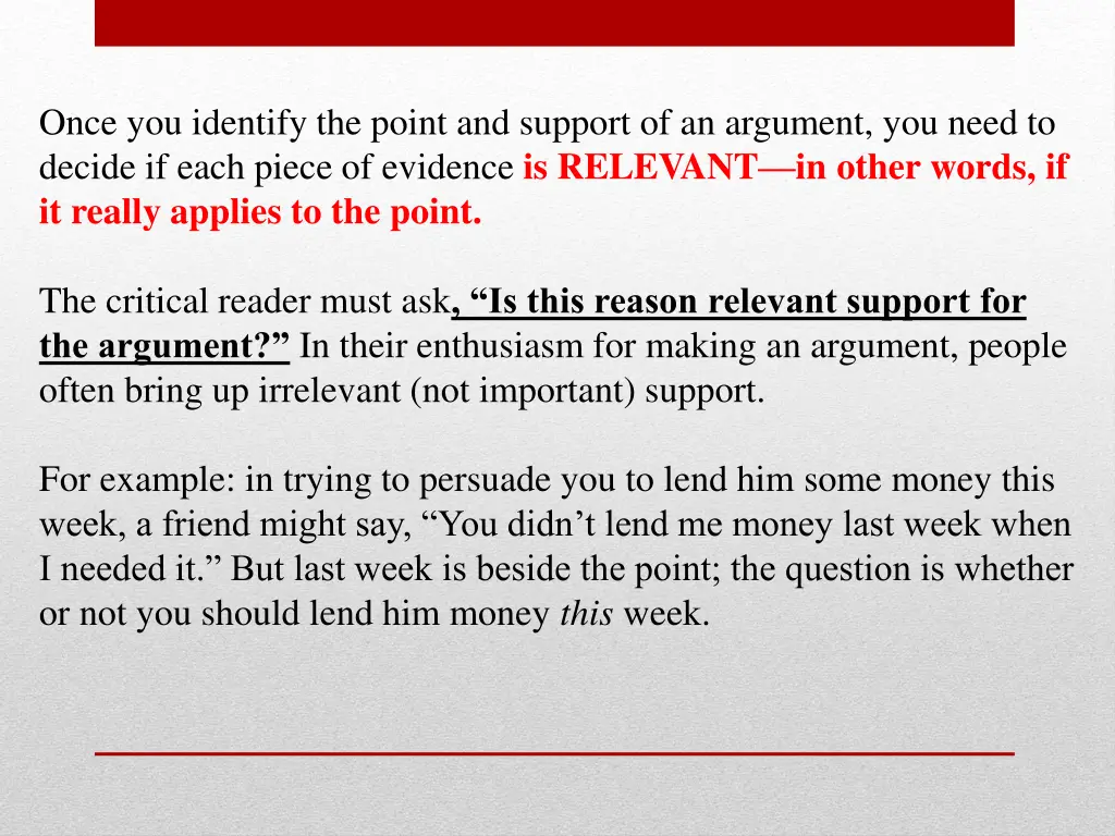 once you identify the point and support