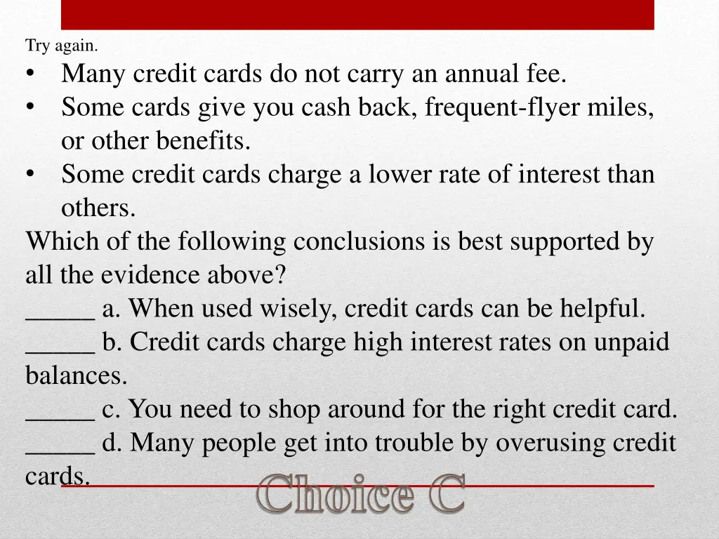 try again many credit cards do not carry