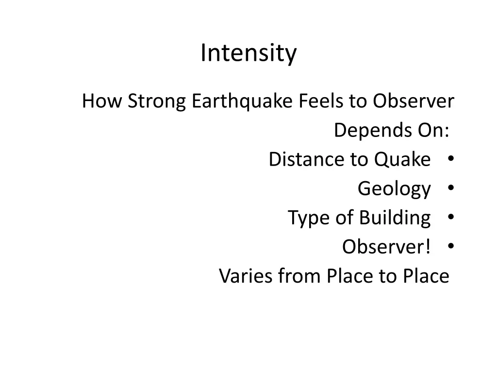 intensity
