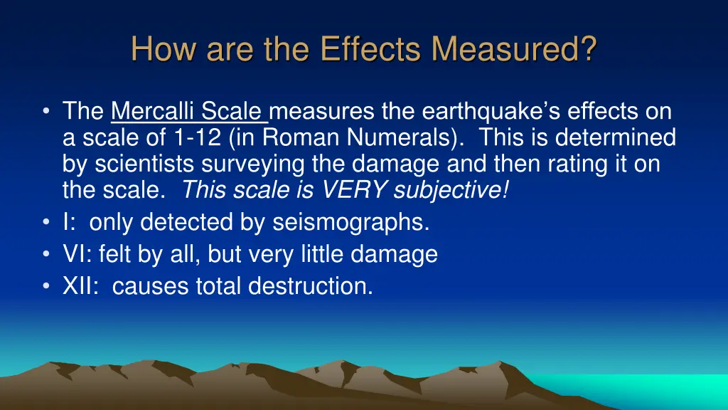 how are the effects measured
