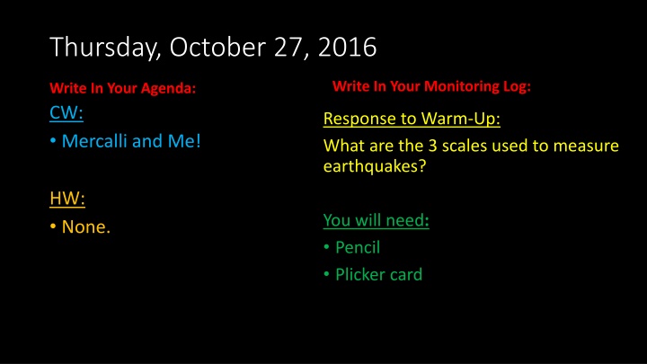 thursday october 27 2016