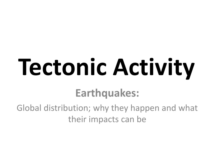 tectonic activity
