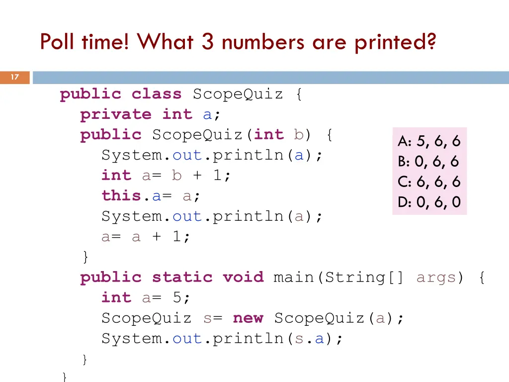poll time what 3 numbers are printed