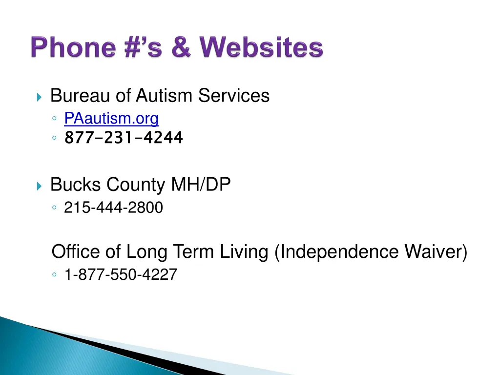 bureau of autism services paautism org 877