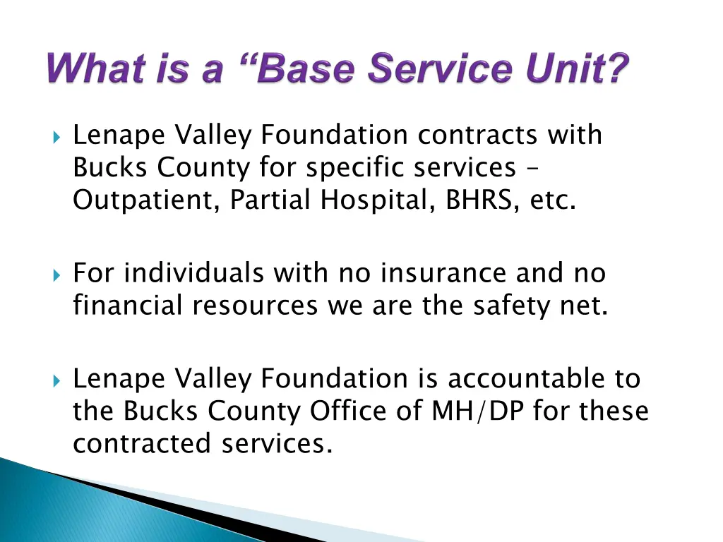 lenape valley foundation contracts with bucks