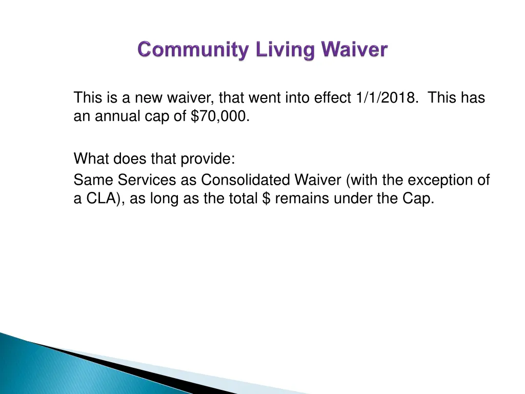 this is a new waiver that went into effect