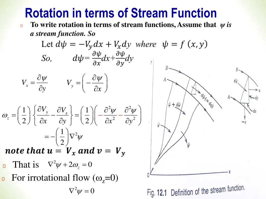 rotation in terms of stream function