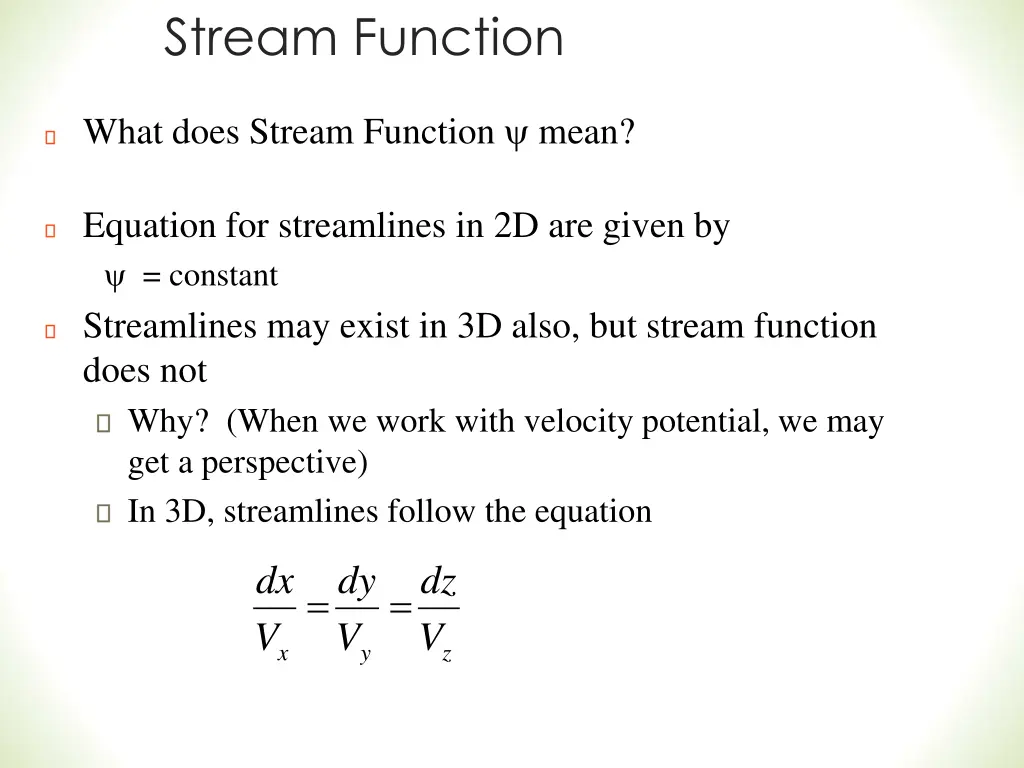 stream function 1