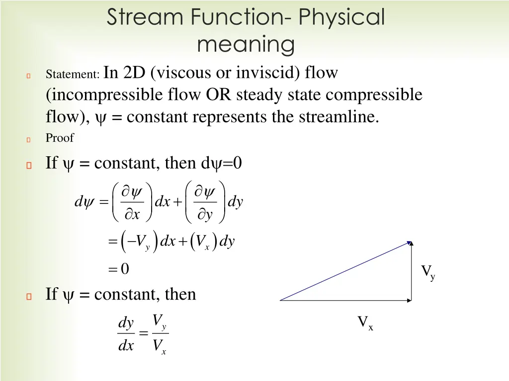 stream function physical meaning statement