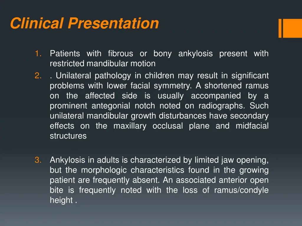 clinical presentation