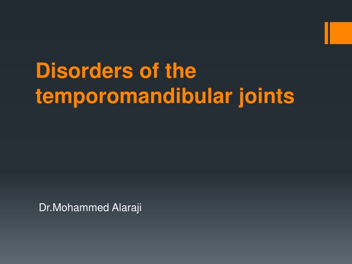 disorders of the temporomandibular joints