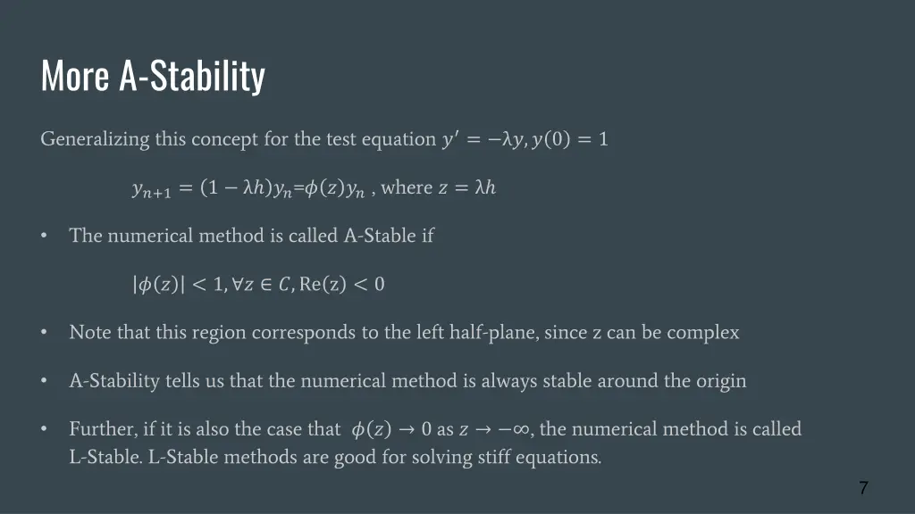 more a stability