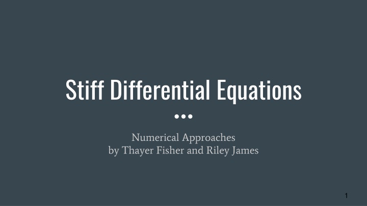 stiff differential equations