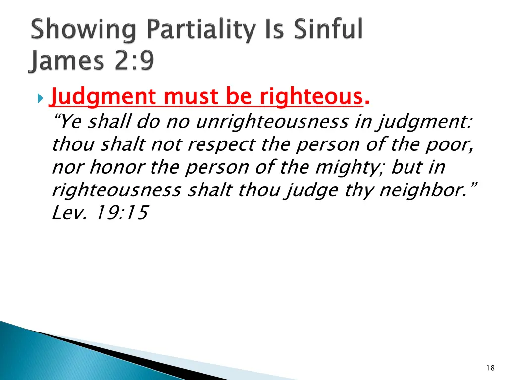 judgment must be righteous ye shall