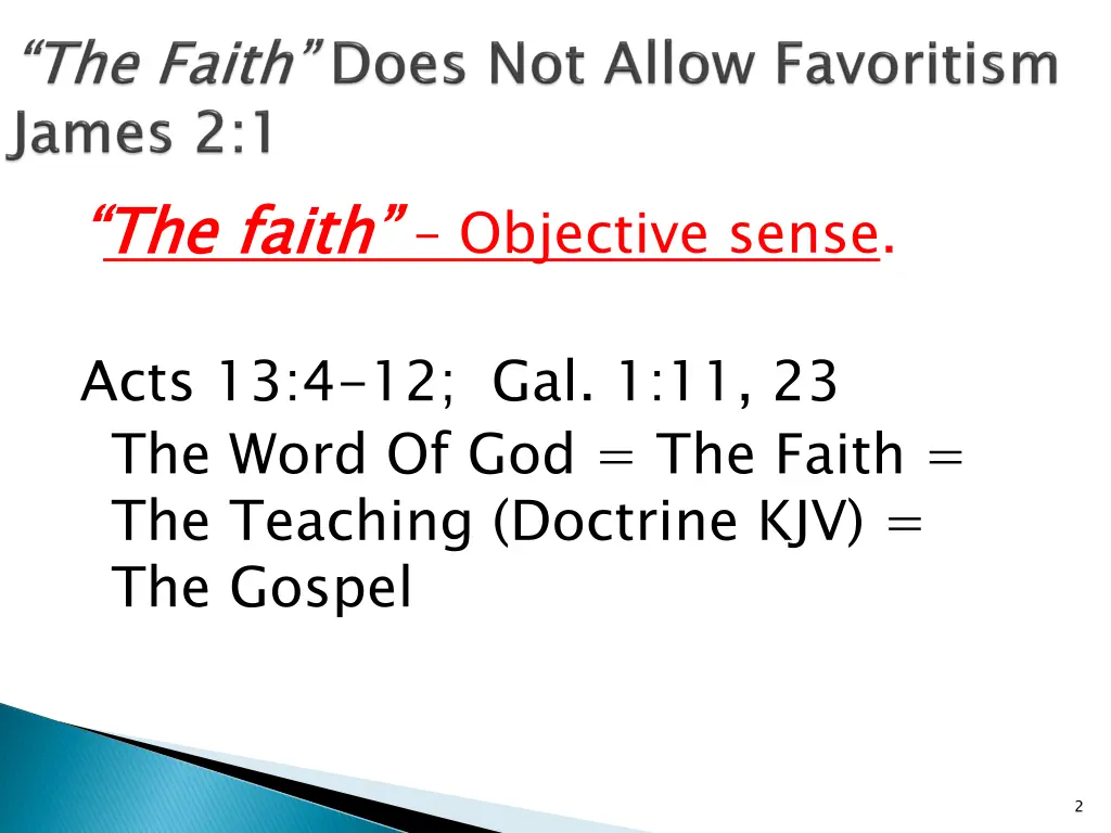 the faith