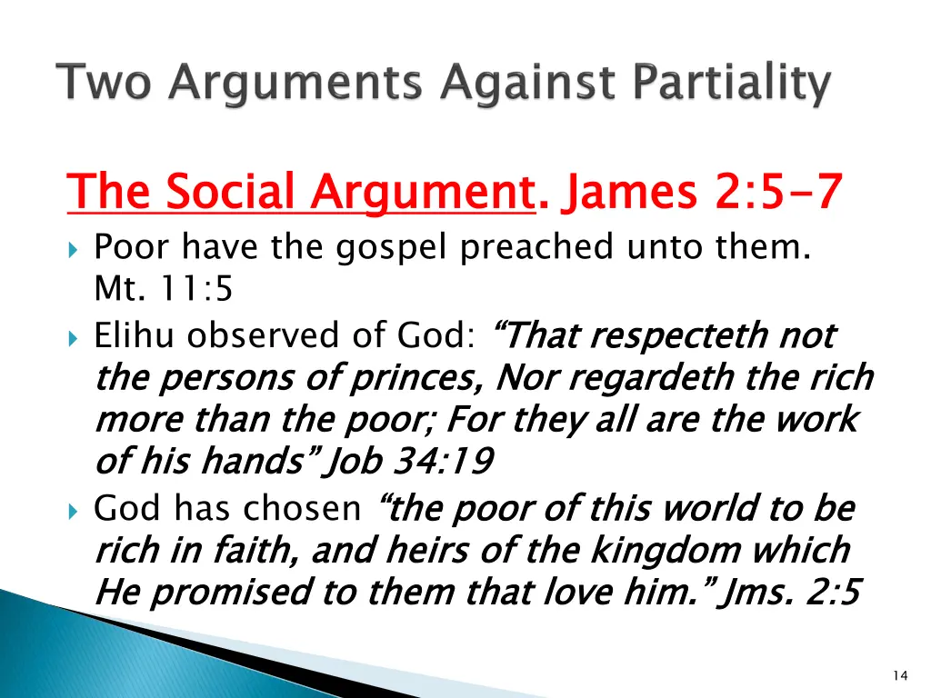 the social argument poor have the gospel preached