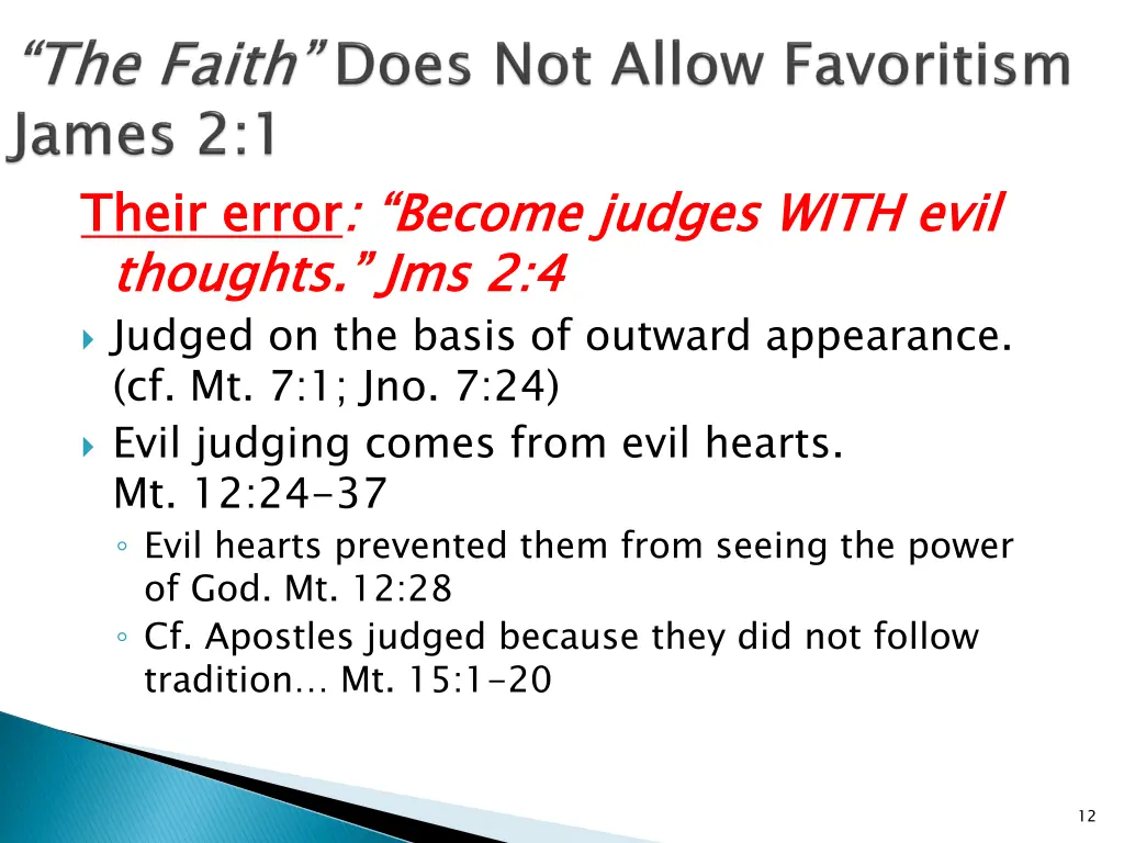 their error thoughts judged on the basis