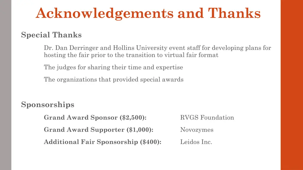 acknowledgements and thanks 1