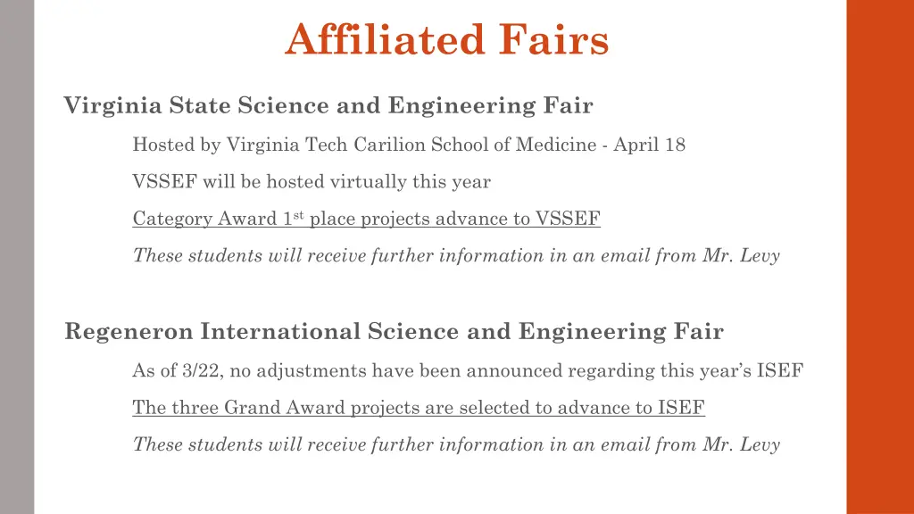affiliated fairs