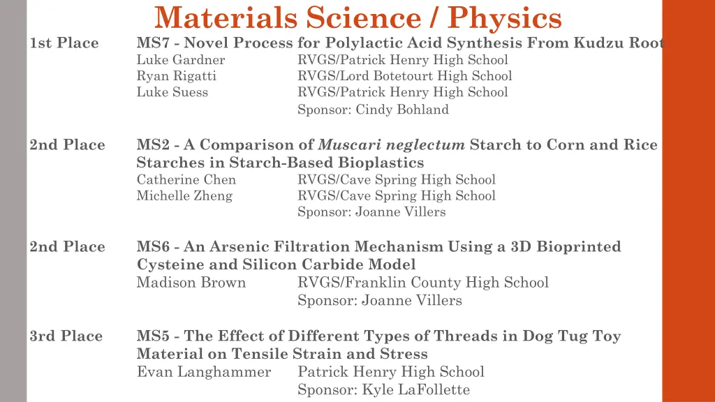 materials science physics ms7 novel process
