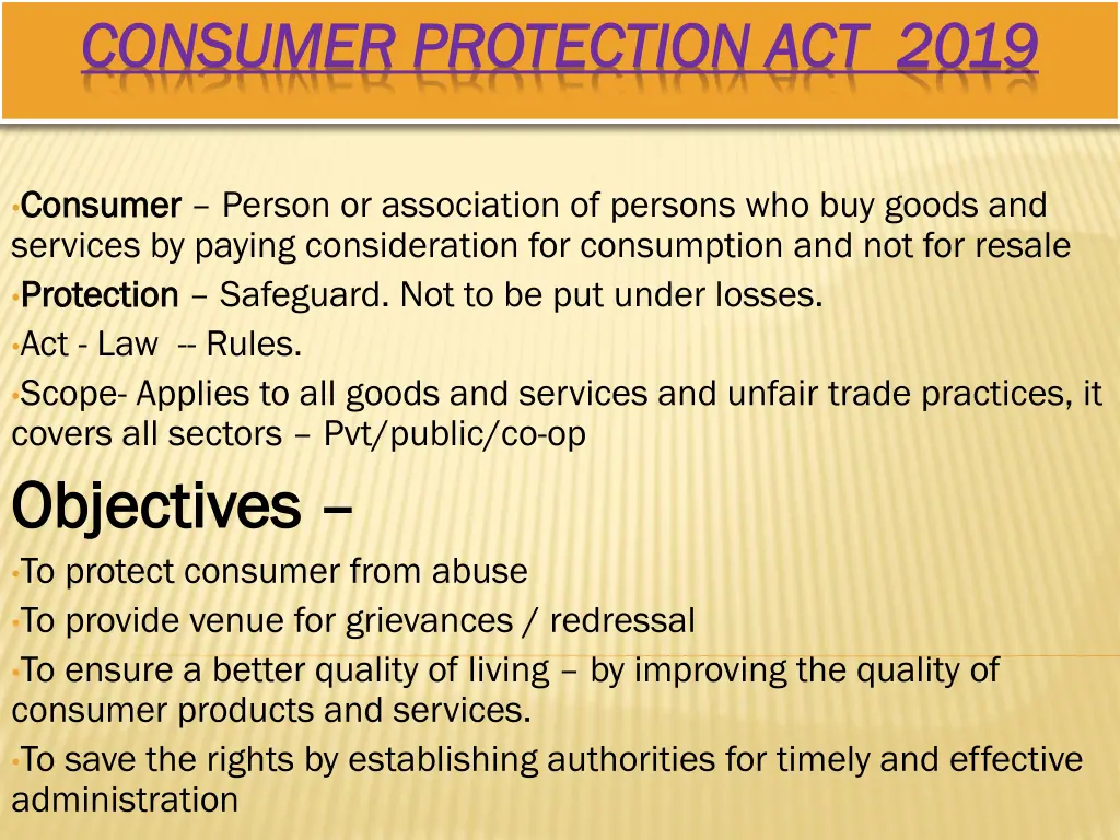 consumer protection act consumer protection 1